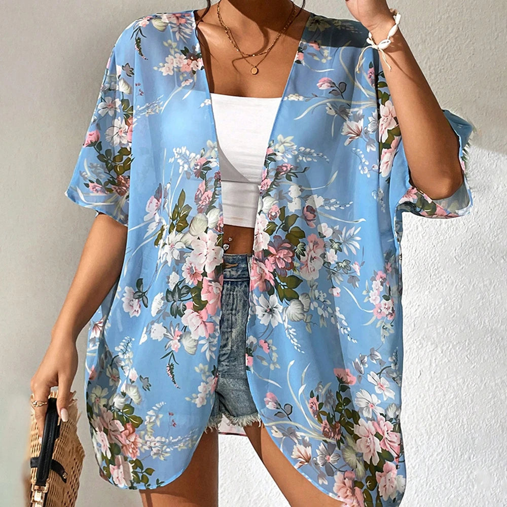 Beach Wear Chiffon Kimono Swimsuit Cover