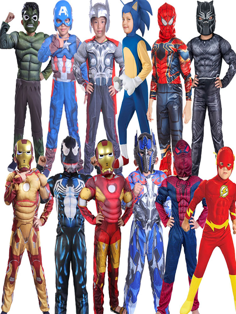 Marvel Superhero Costume Wansheng Film and Television Anime Hulk Cos Iron Man Children Captain America Clothes