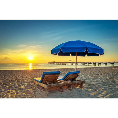 AMMSUN High Wind Beach Umbrella 7.5ft