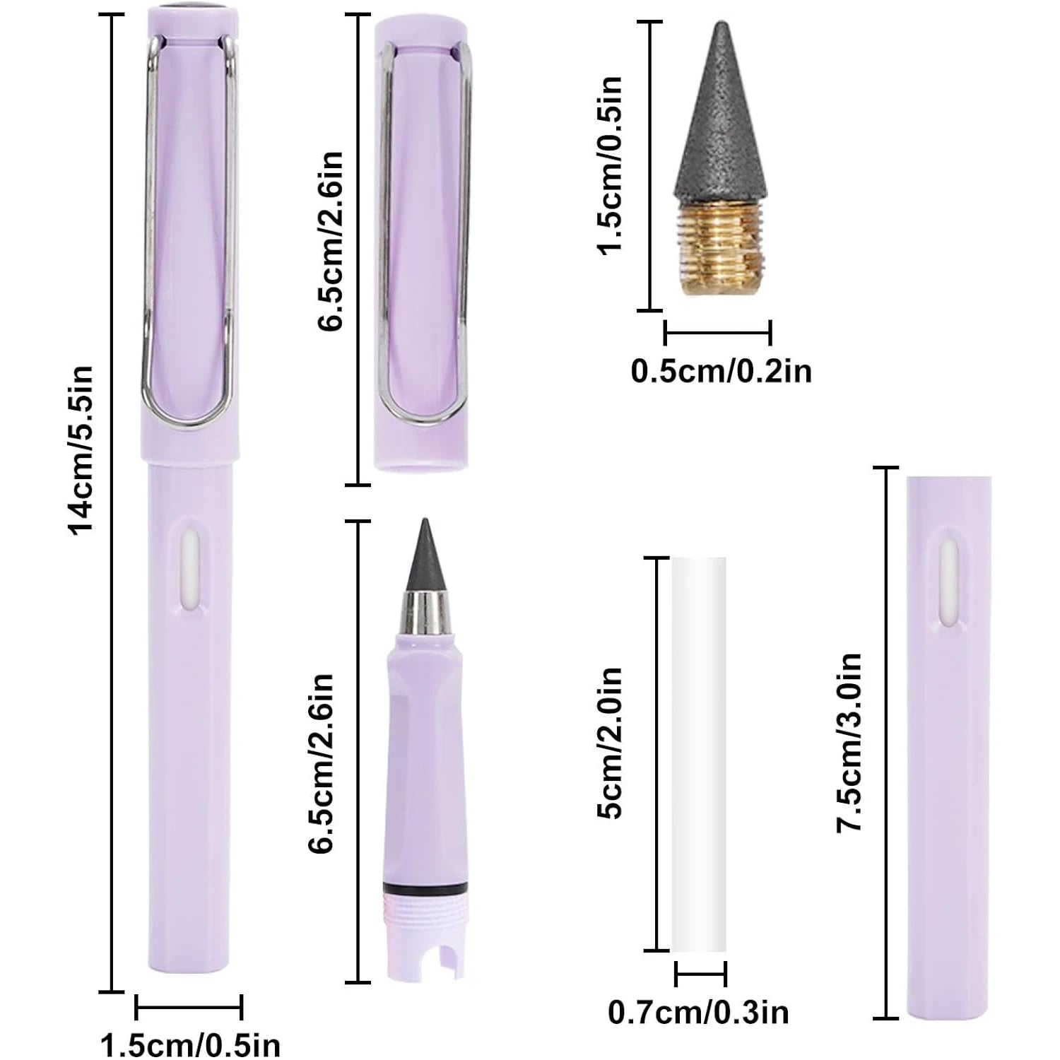 Everlasting Pencil with Replaceable Eraser Refill