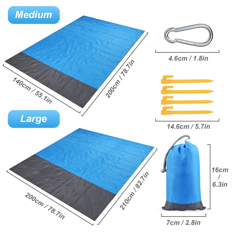 PACOONE Waterproof Beach Blanket