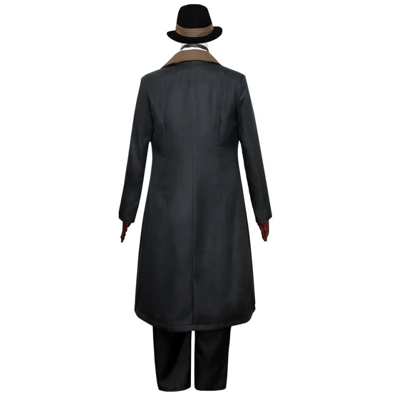 Anime Bungou Stray Dogs Nakahara Chuuya Cosplay  Costumes Jacket Full Set with Hat Gloves  Anime Clothes Wig Halloween Party