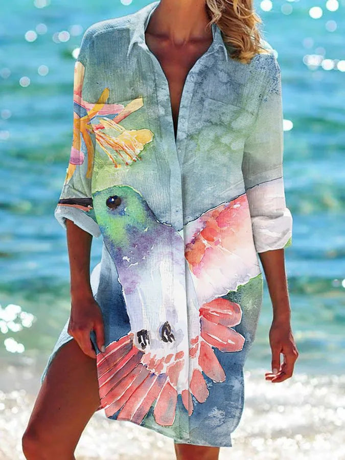 Relaxed Fit Starfish Blouse for Beach Days