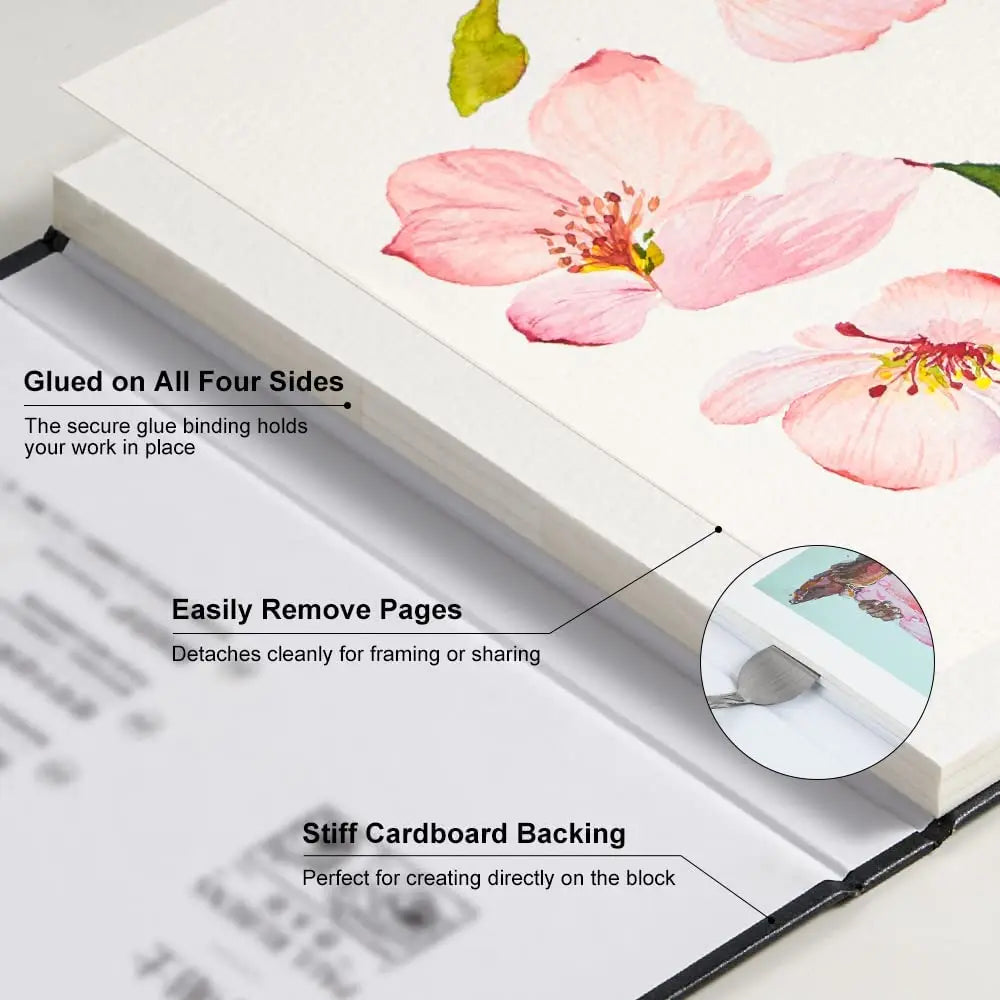 Dual-Sided Watercolor Paper Notebook