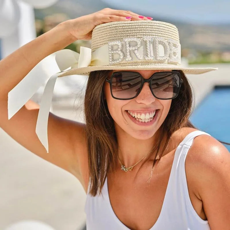 Pearl Bride sun Hat summer beach pool