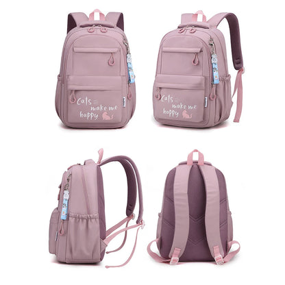 Pink Backpack for School Girls