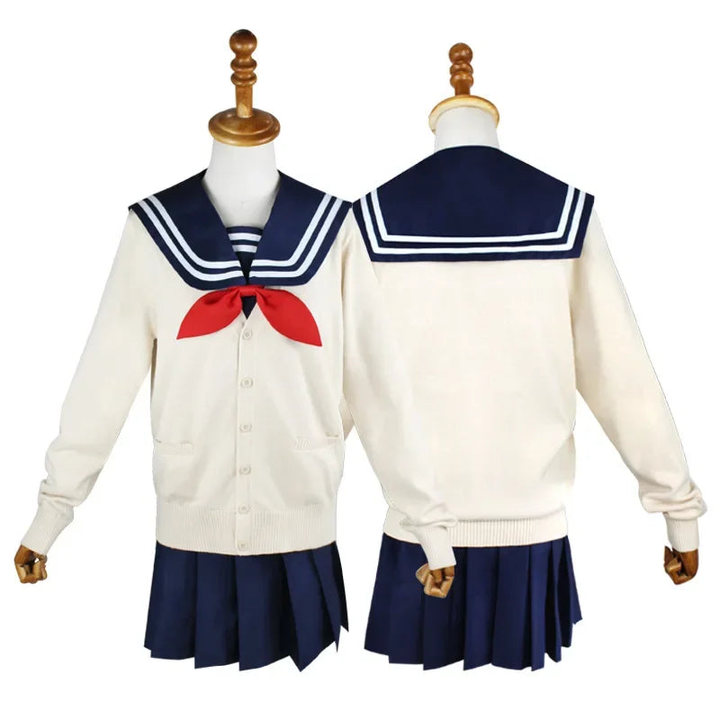 Anime My Hero Academia Himiko Toga Cosplay Costume JK Uniform Skirts Sweater Coat Halloween Christmas Clothes Women