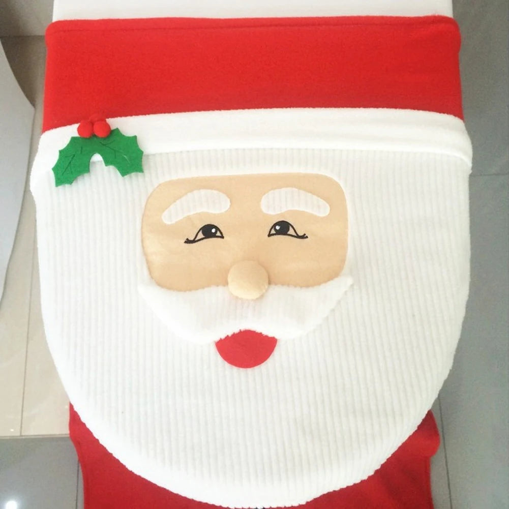 Cute Christmas Toilet Seat Covers - Santa Claus Bathroom Mat