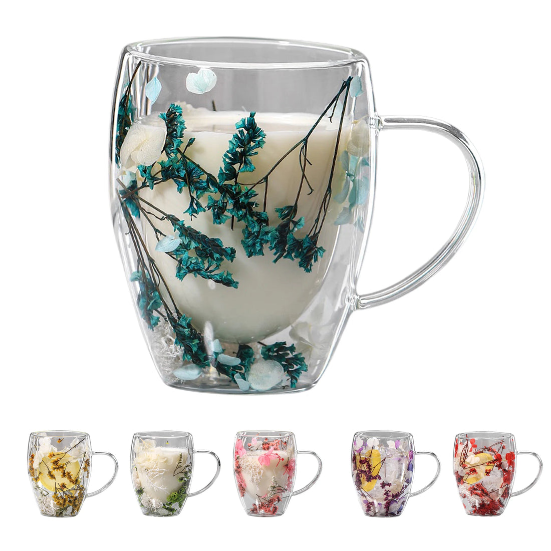 Dried Flower Milk Coffee Glass Household Cup