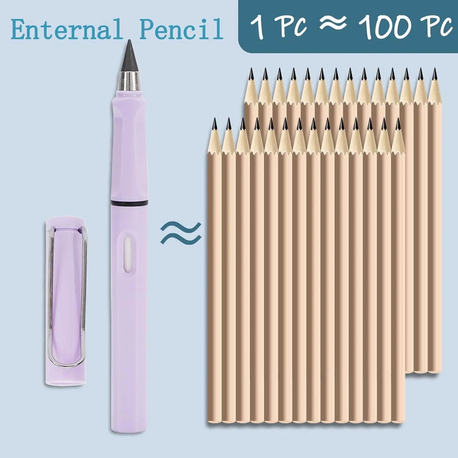 Everlasting Pencil with Replaceable Eraser Refill