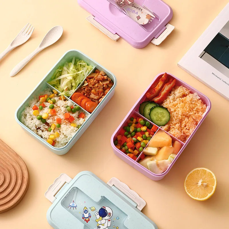 Colorful Kids Lunch Box with Compartments