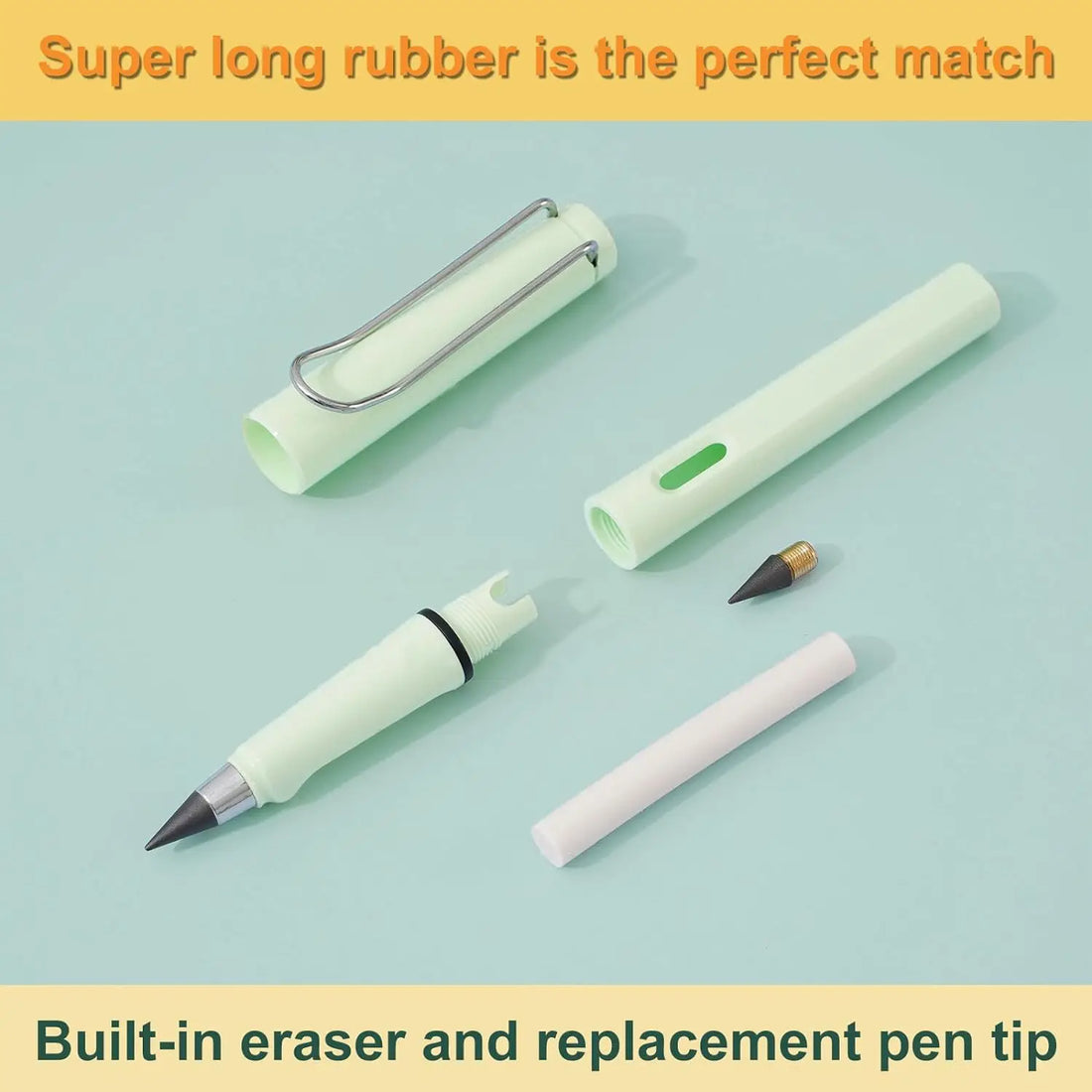 Everlasting Pencil with Replaceable Eraser Refill