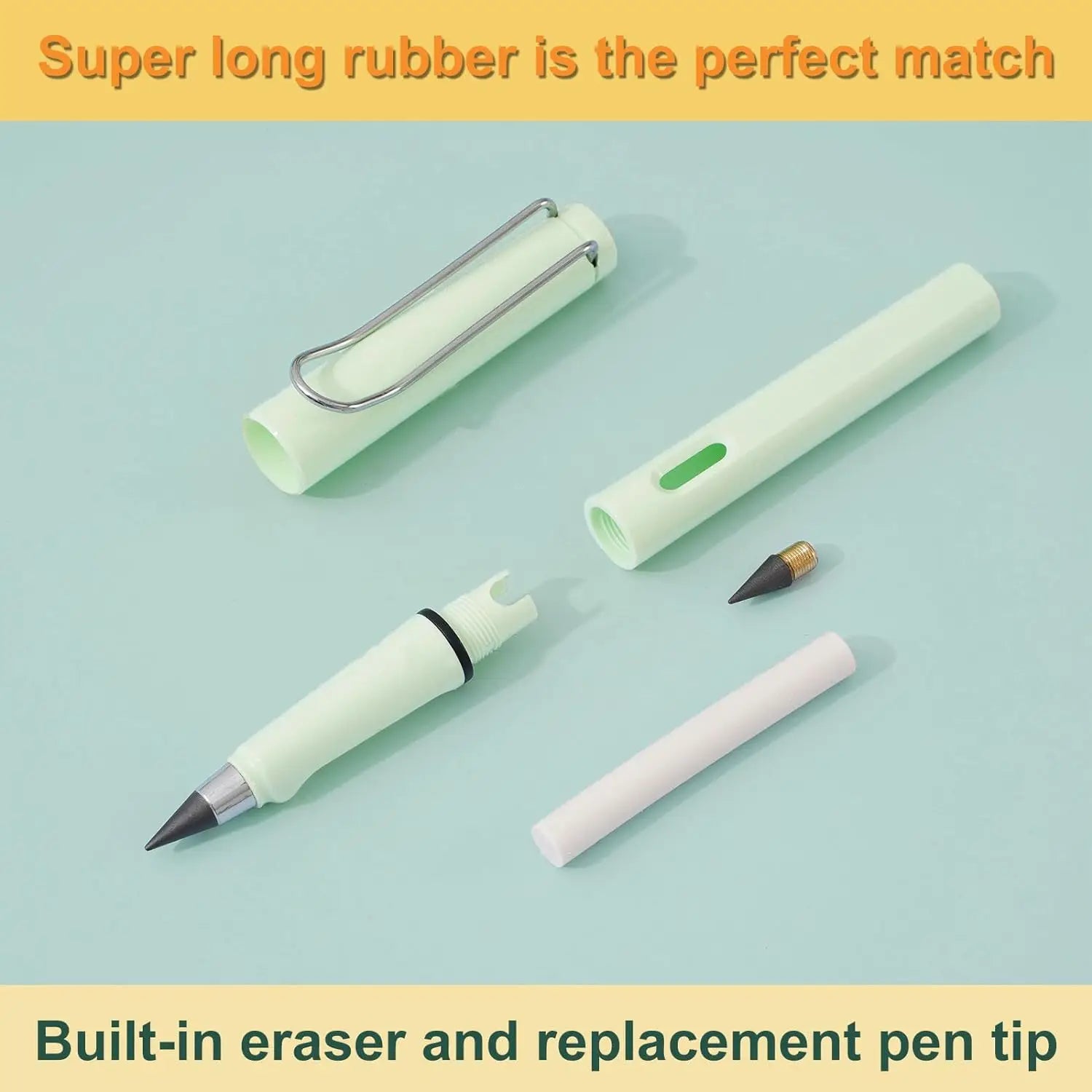 Everlasting Pencil with Replaceable Eraser Refill