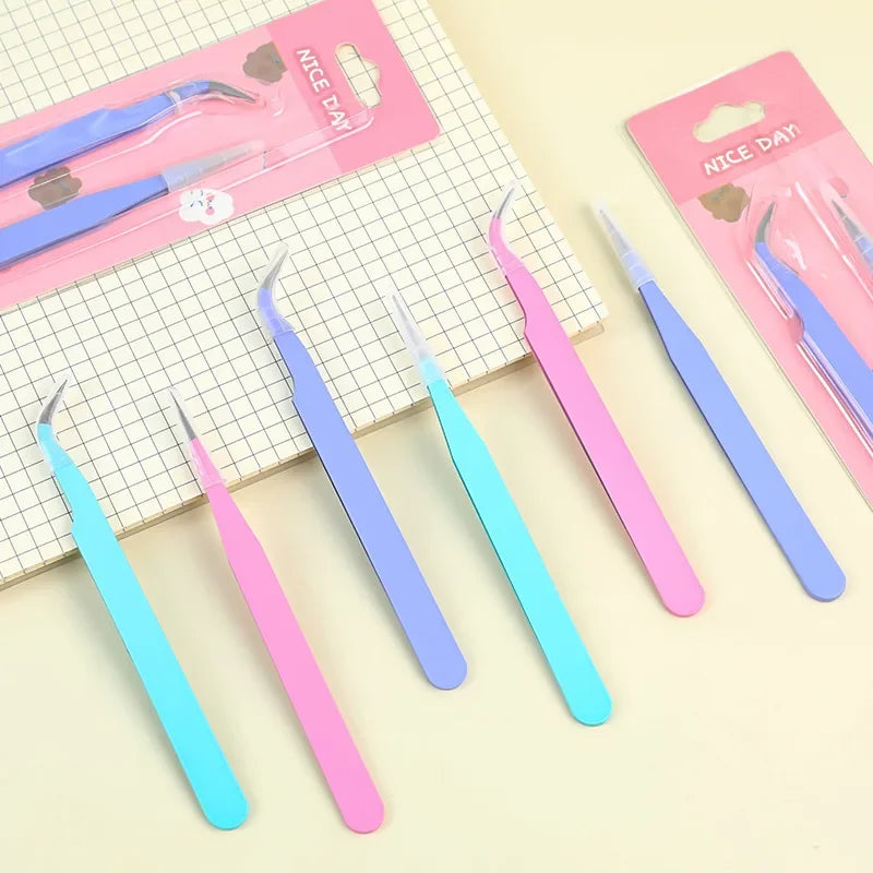 2pcs Tweezers Creative Macaroon Color Clip