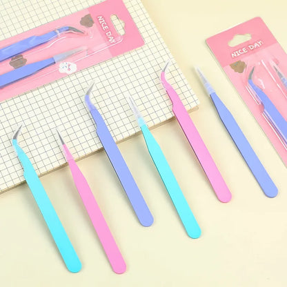 2pcs Tweezers Creative Macaroon Color Clip