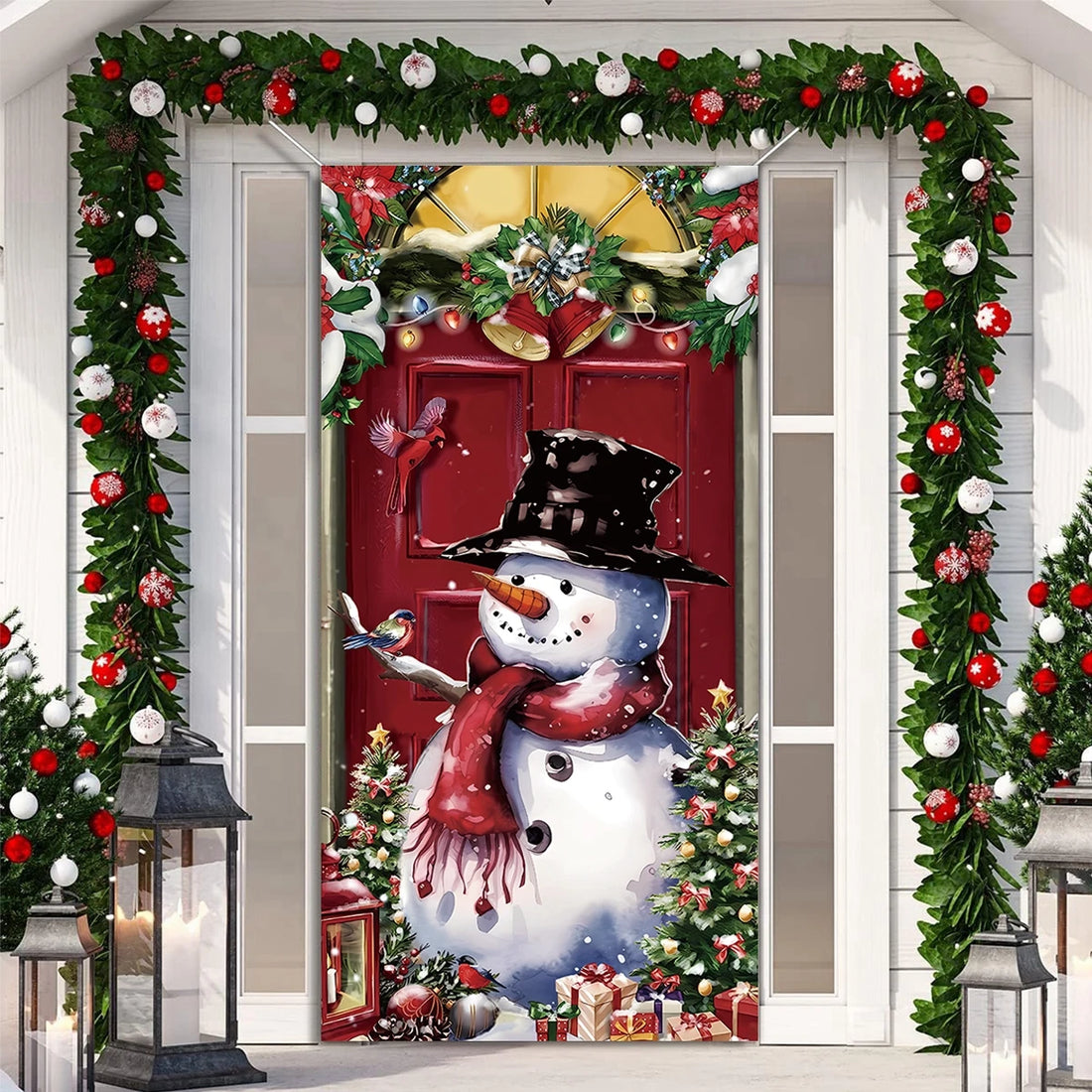 Christmas Hanging Flag Porch Door Banner - 2024 Decorations