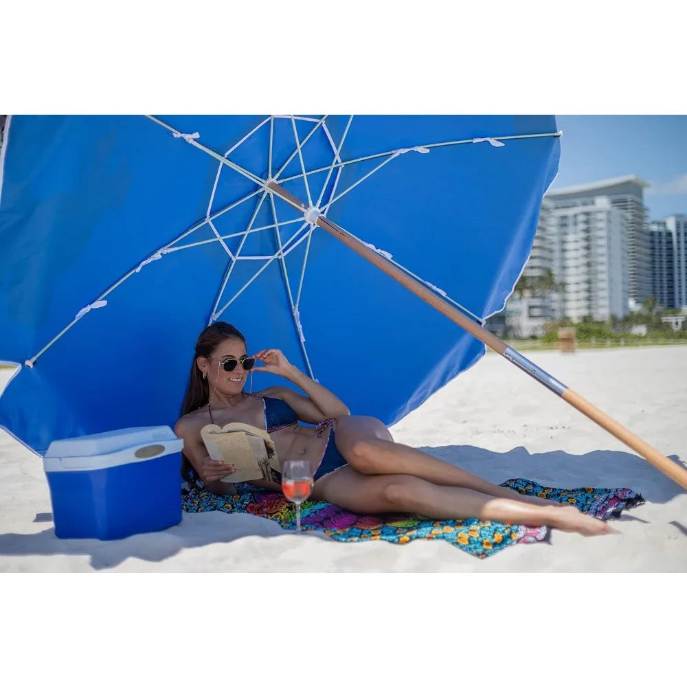 AMMSUN High Wind Beach Umbrella 7.5ft