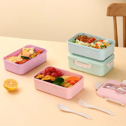 Colorful Kids Lunch Box with Compartments